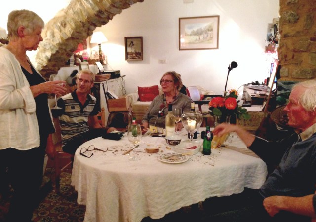 At home in Coustouge: Janet, Louie, Kath, Dave