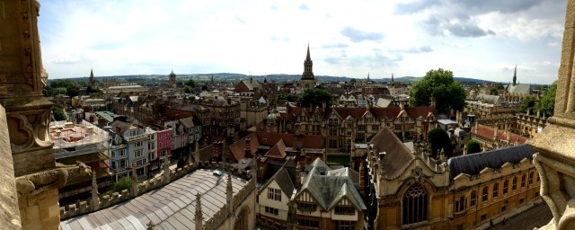 View of Oxford from the tower of The university  Church of St Mary's The Virgin