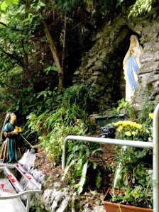 Scene for wishing or praying at "modern" Catholic Holy Well. County Sligo