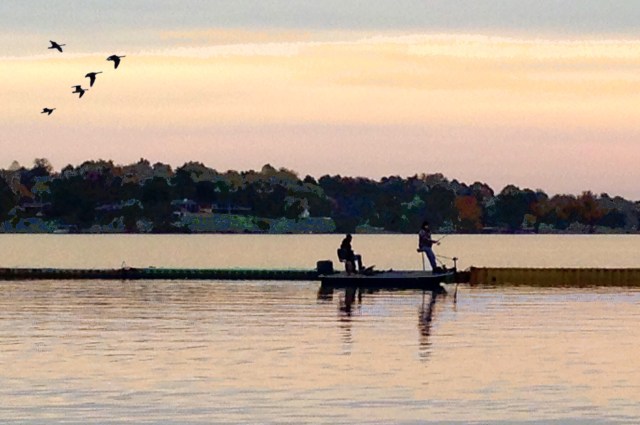 Awake with the daily sunrisers on  Old Hickory 