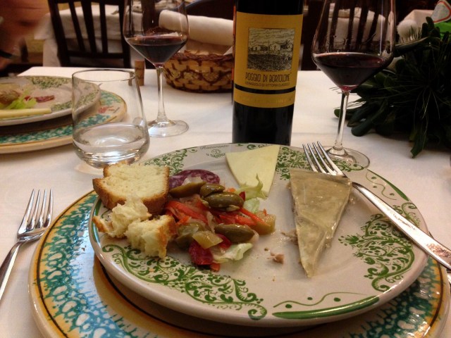 Aspic alla Dammasu and assorted antipasti 