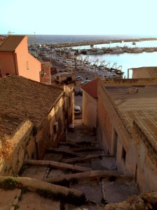 Steps down to the Port from the main square -  "the Lounge Room"