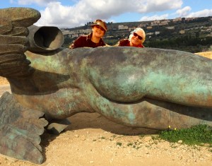 Icarus fallen at the base of the Temple of Concordia, Agrigento