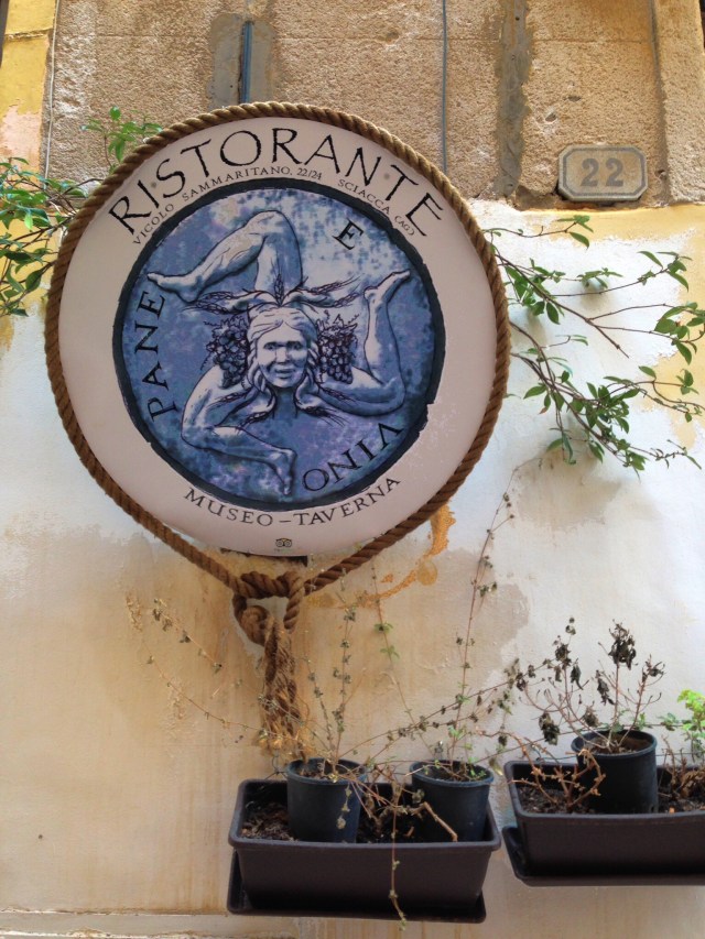 Emblem of Sicily, the triskelion,  pre- Celtic symbol, Dated to Malta 44000 BC, and to New-grange,3200. BC. Said to reflect the triangular shape of the island of Sicily  